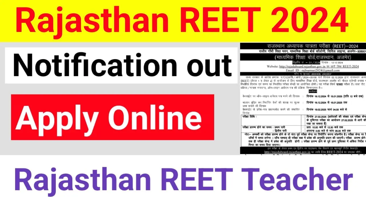 Rajasthan REET Vacancy 2025