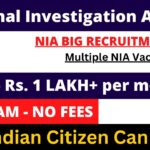 NIA Data Entry Operator Vacancy